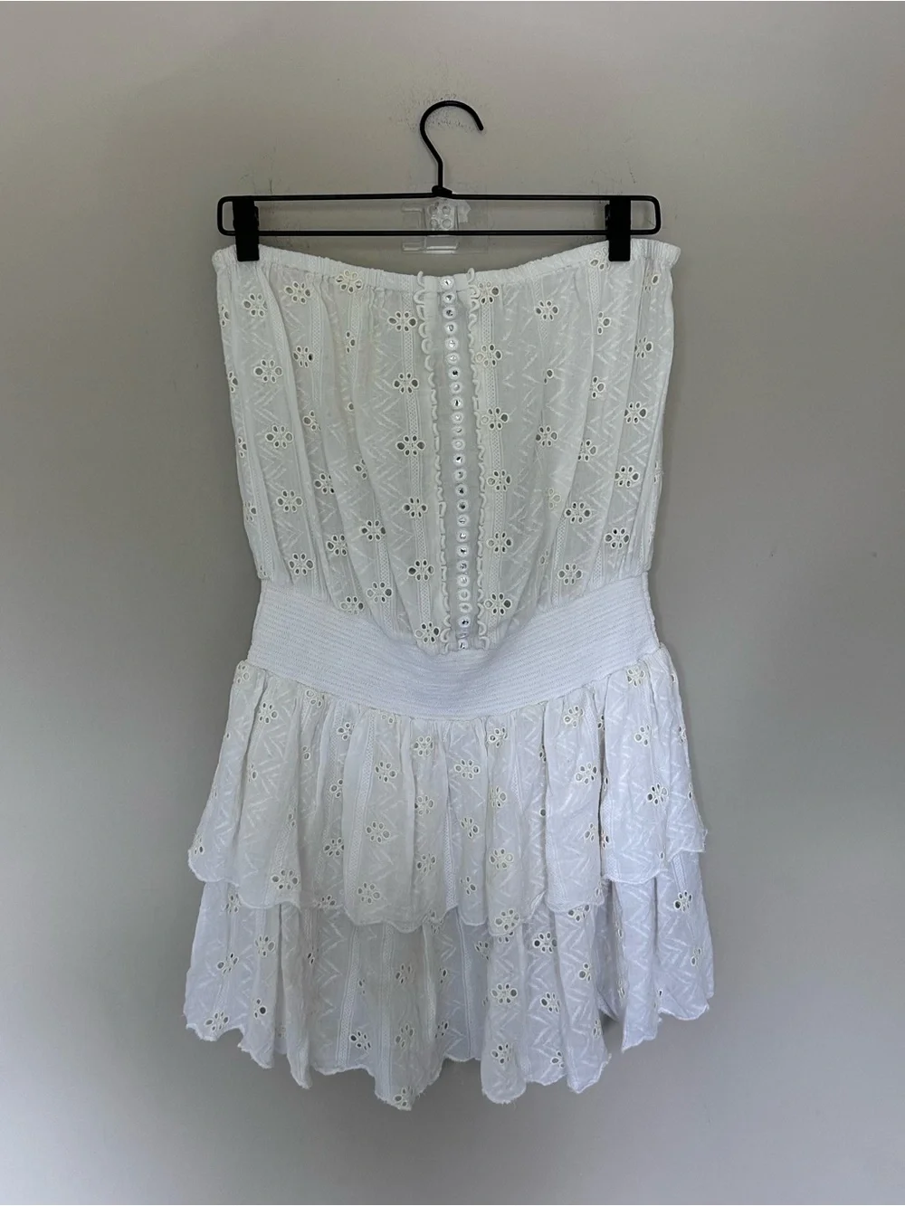 RAMY BROOK Strapless White Eyelet Romper - Picture 2 of 9